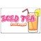 Signmission Iced Tea Banner Heavy Duty 13 Oz Vinyl with Grommets Single Sided B-60 Iced Tea - alternate 1